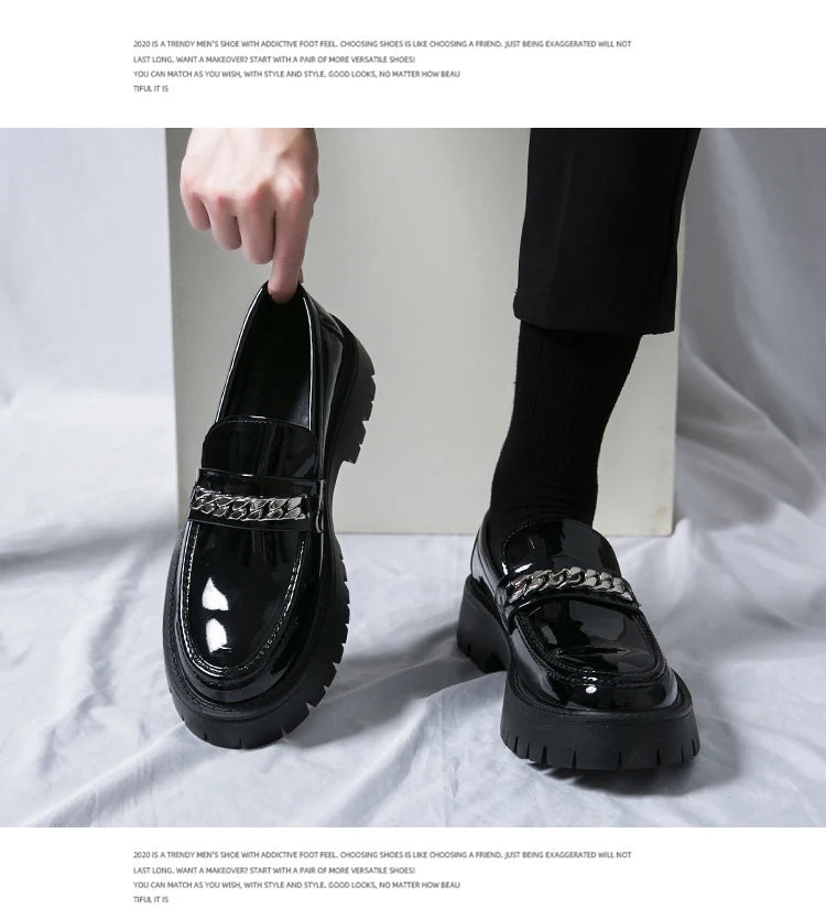 2024 classic leather men's casual leather shoes men wedding leather business men's dress pointed casual youth British style