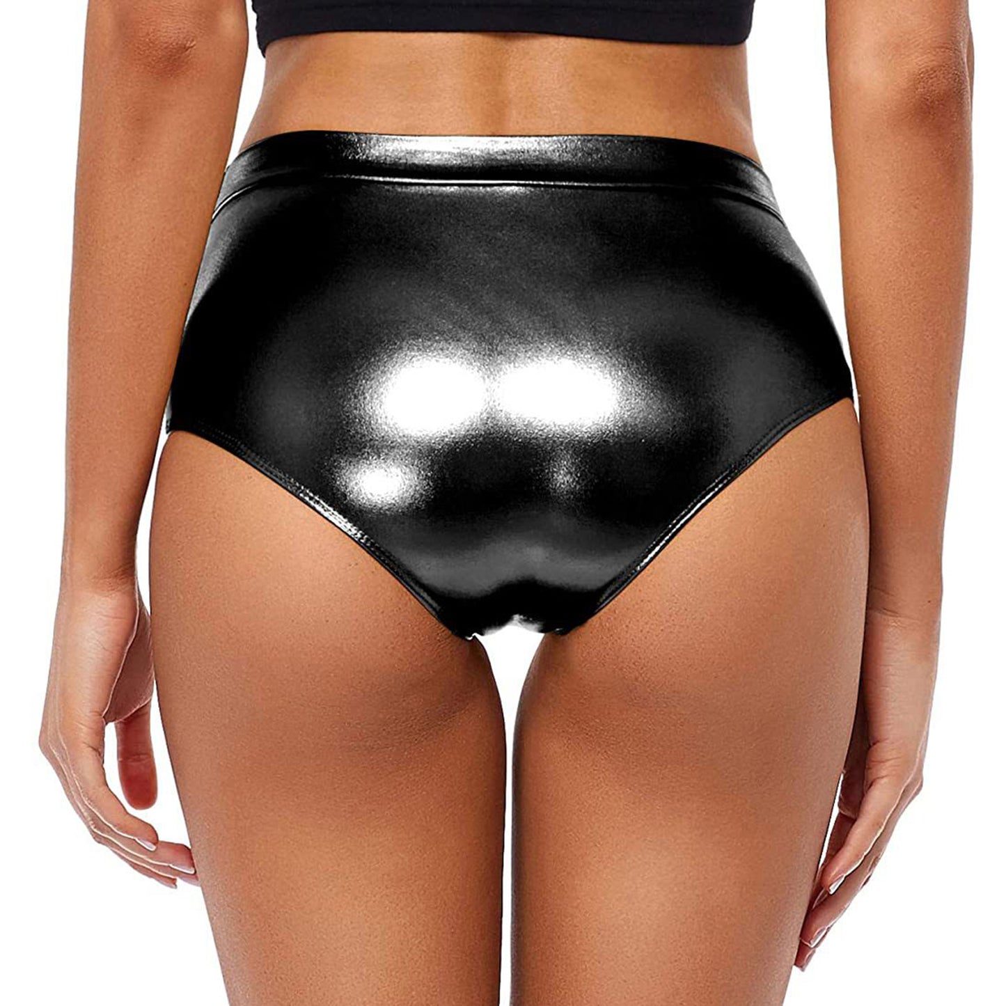 Sexy Rave Dance Costume Women's Metallic Shiny Booty Shorts Skinny Panties Hot Short Pants for Carnival Club Party Bottoms