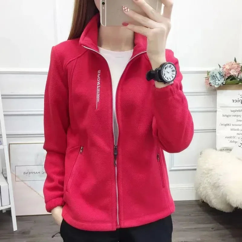 Smvp 2024 Autumn Winter New Casual Standing Neck Thickened Clothing Coat Lady Two-sided Fleece Outdoor Sport Keep Warm Overcoat