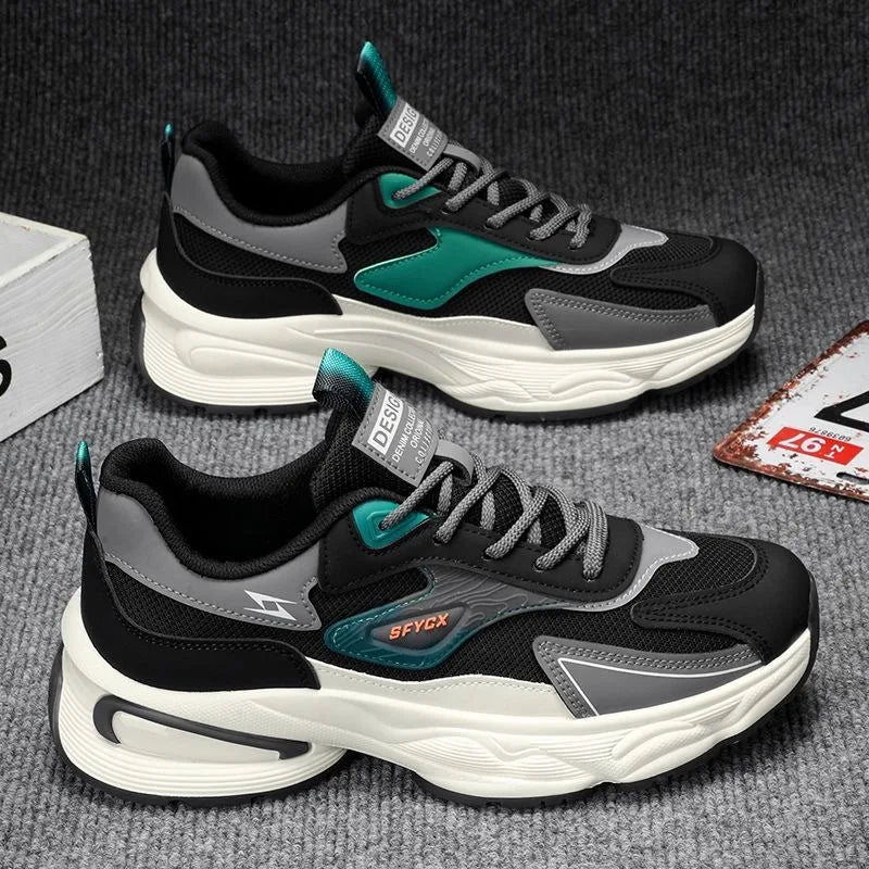 Fashion Men's Shoes Non Slip Platform Shoes Lace Up Mesh Outdoor Man Running Shoes High Quality Breathable Men Sneakers New 2025