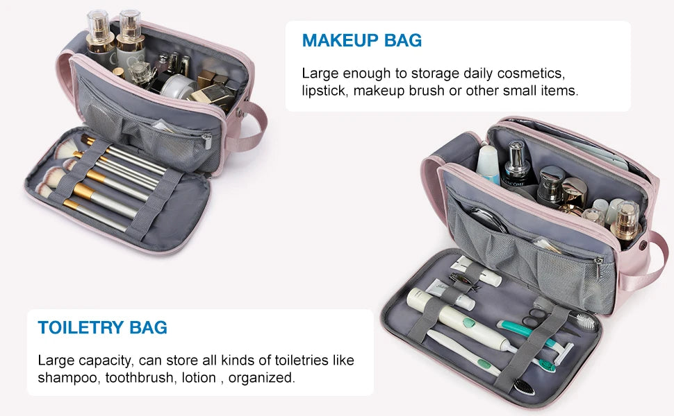 BAGSMART Toiletry Bag for Men Multifunction Outdoor Travel Cosmetic Bag Women Waterproof Makeup Bag Wash Pouch Handbag Organizer