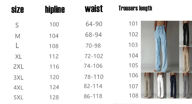 Summer Pants for Men Mens Linen Pants Mens Summer Elastic Waist Elastic Waist Pants Summer Pants Men Pants Men 2025 Mens Summer