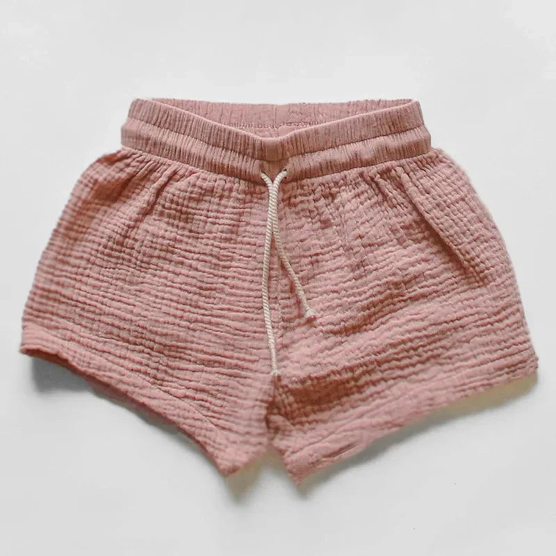 Fashion Children Girls Set Muslin Shirt and Shorts Set for Kids Girls Casual Loose Shorts Sets Summer Clothes