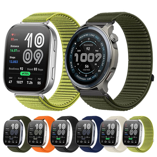 22mm Nylon Band for Amazfit Helio Breathable Lightweight Strap Suitable for Amazfit Balance 2/Bip 6/Cheetah Pro Smartwatch Band