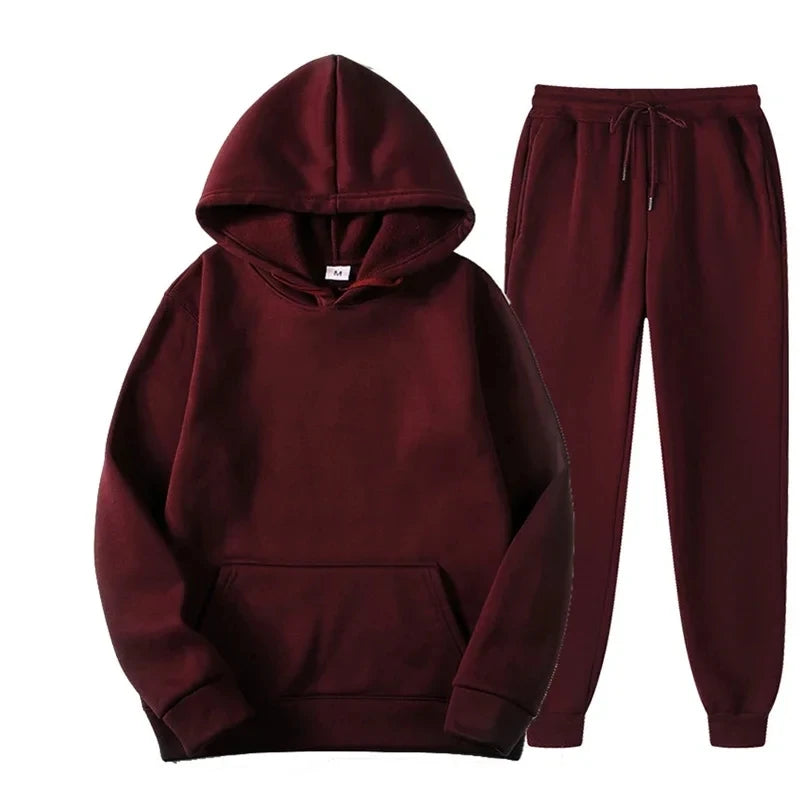 Men's sportswear hoodie set hoodie+pants sportswear spring and autumn set jogging pants running men's sportswear
