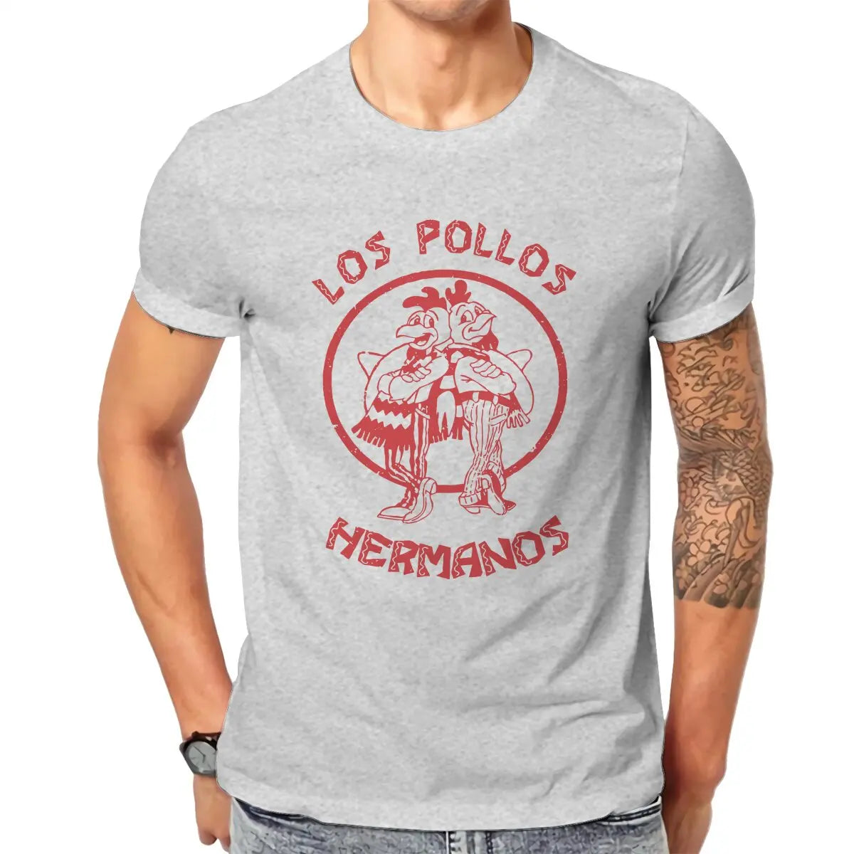 Funny Breakings Bads T-Shirt Men Crewneck Cotton T Shirt Chicken Brothers Short Sleeve Tees Printing Tops