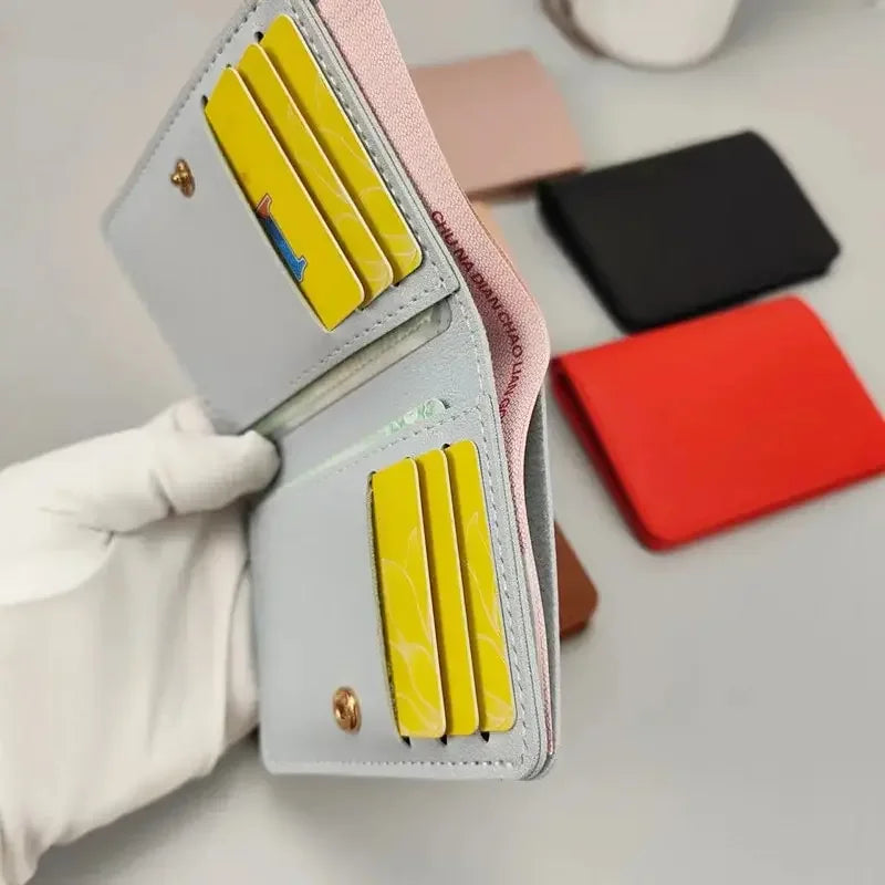 Ultra Thin Design Credit Card Holder Women Wallets Fashion Purses Small Wallet for Men Short Clutch Purse Money Bag Mens Wallet
