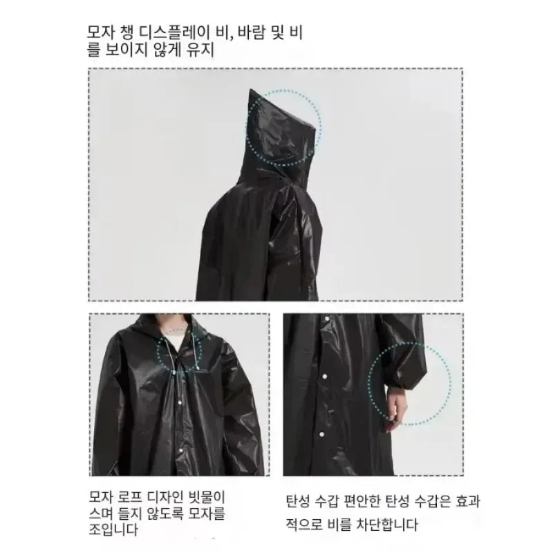 Raincoat Long Full-body Adult Wearing Men's Women's Electric Battery Car Single Riding Poncho