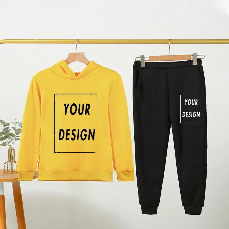 Kids Fashion 2pcs Pullover Hoodie+Pants Suits 1-8Y Years Boys Girls Casual Long Sleeve Sportswear Tracksuits Children Clothes
