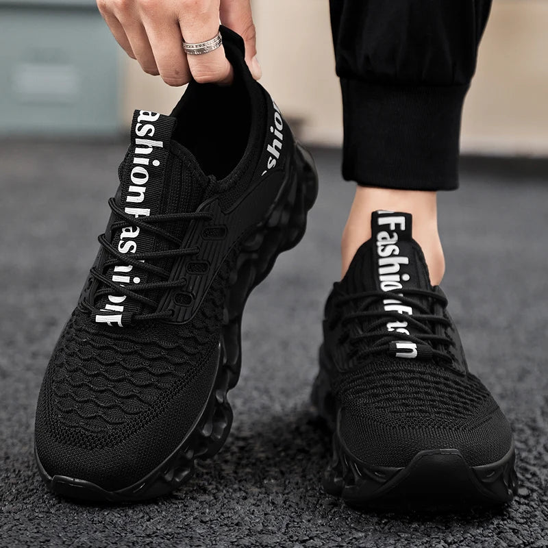 YRZL Sports Men Sneakers 2025 Breathable Mesh Running Shoes Lightweight Comfortable Walking Shoes Male Casual Outdoor Footwear
