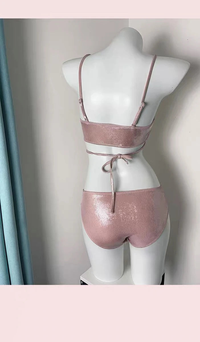 Sexy Bikini Swimsuit Women's Three-piece Set Diamond Photography Beach Vacation Hot Spring Swimming Costume 2023 New Arrival