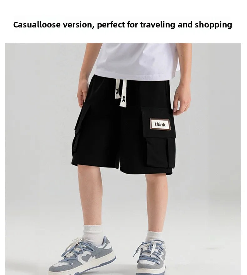 Kids Boys' Workwear Five-Point Shorts 2026 Baby  Thin New Loose Children's Short Summer Casual cargo Pants
