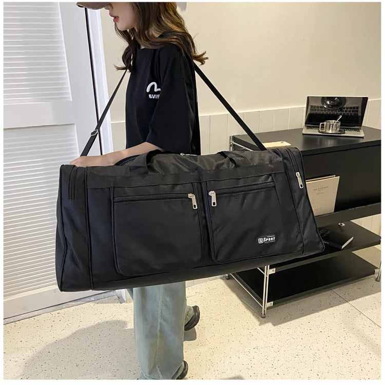 Women Men Nylon Travel Duffel Bag Carry On Luggage Bag Men Tote Large Capacity Weekender Gym Sport Holdall Overnight Bag Pouches