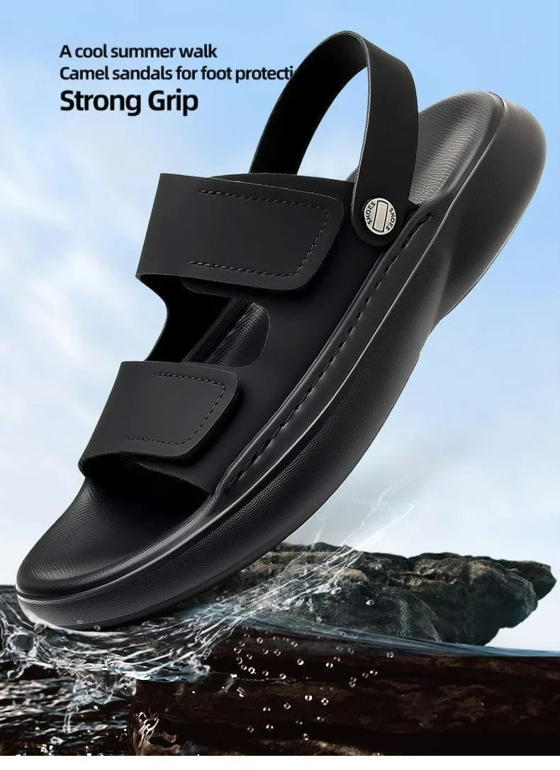 2026 New Men Sandals Casual Breathable Soft Sole Non-Slip Outdoor Fashion Beach Shoes Travel Slippers