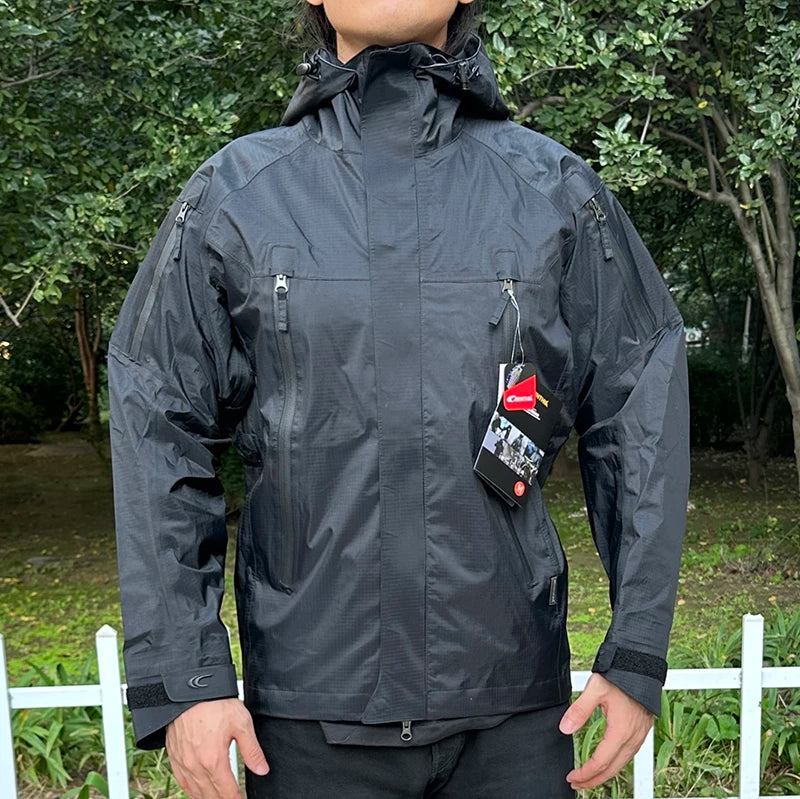 PRG men's jacket, hard shell tactical submachine jacket, windproof, waterproof, breathable, three-dimensional cutting