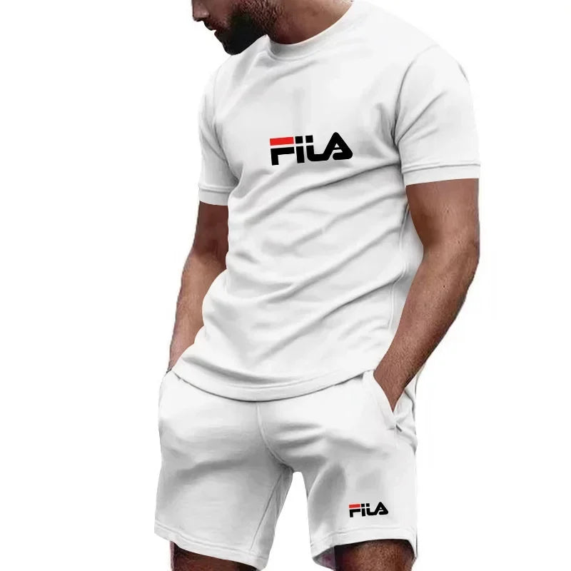 2026 Outdoor Jogging Set: Breathable Short Sleeve Quick Drying T-Shirt, and Men's Sports Shorts