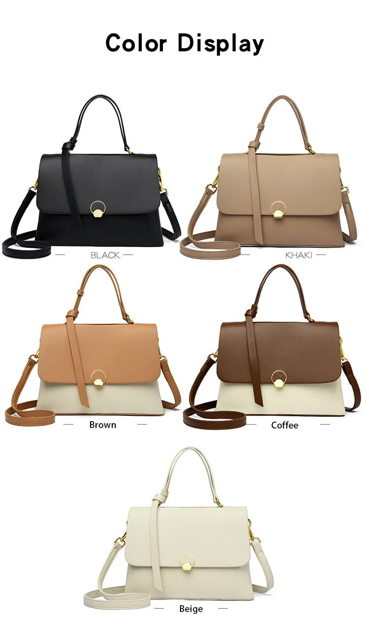 Fashionable Women's Bags, High-End Versatile Casual Bags, Trendy Textured Color-Blocked Handbags, Niche Shoulder and Crossbody Bags, a Great Choice for Gifting to Your Girlfriend