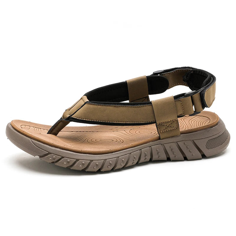 Men's simple casual sandals summer outdoor anti slip wear-resisting comfort beach shoes breathable fashion male walking slippers