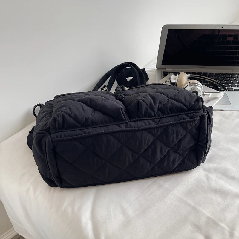 Large capacity Tote Bags for Women Shoulder Side Bag Fashion Space cotton Shopping Bags Multi-pocket Messenger Bag Lady Handbags