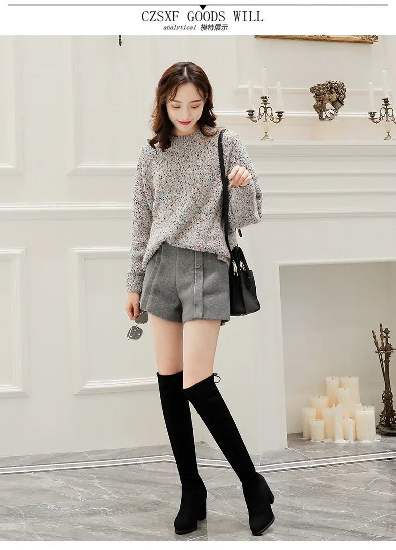 Stretch Long Faux Suede Boots Women Over-the-knee Boots Casual Black Sexy Nightclub Platform Shoes for Women Autumn Women Bottes