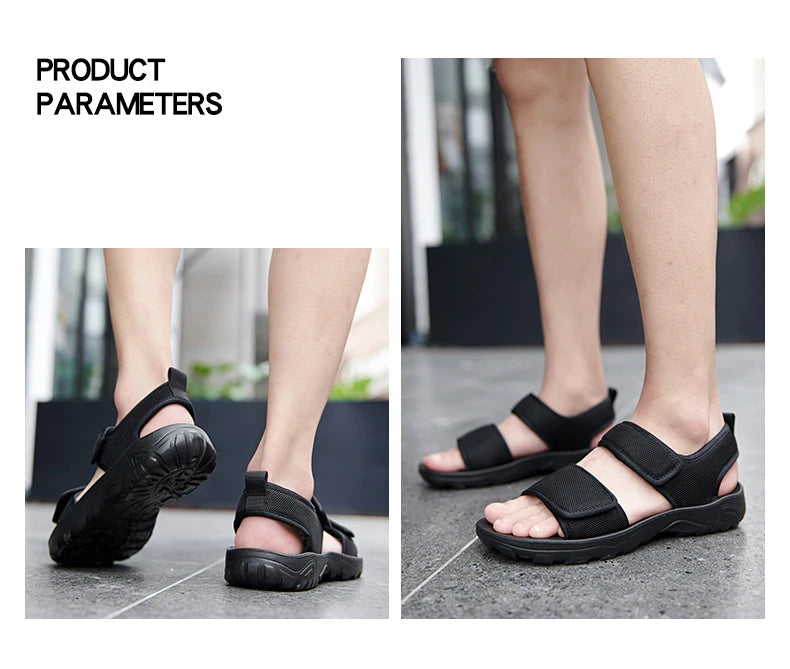 Men Sandals Summer Leisure Beach Holiday Outdoor Male Retro Comfortable Casual Sandals Breathable Mesh Men Flip Flops