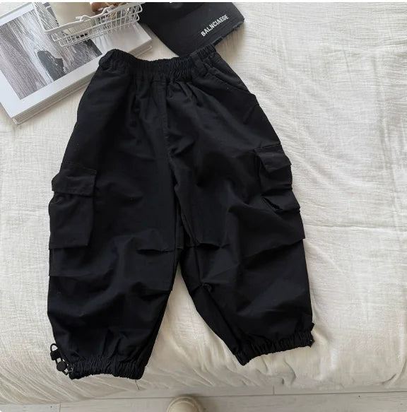 Boys Pant 2025 Autumn Winter Krean Style Kids Clothes Fashion Cool Trendy Workwear Casual Long Loose Versatile Pants