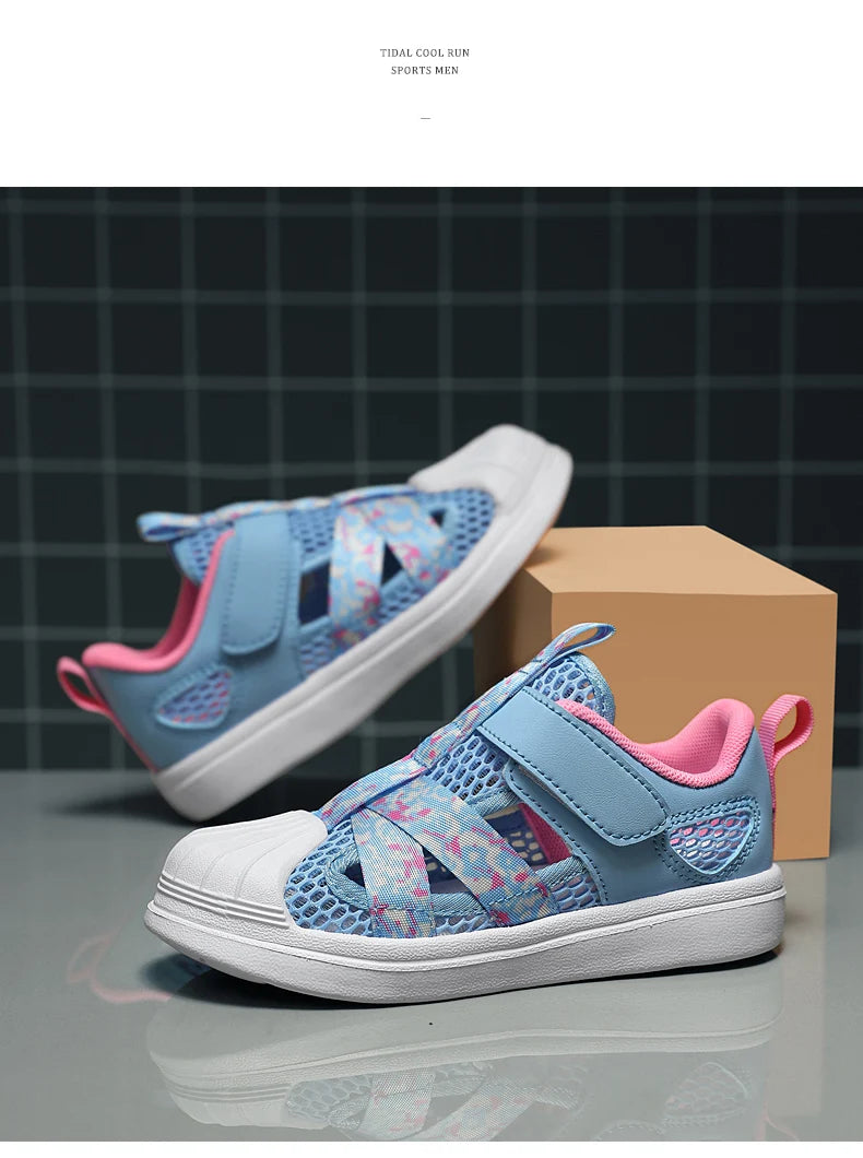 Kids Casual Shoes Girls Design Breathable Lightweight Sneakers for Walking Running Non-Slip Children Sneakers