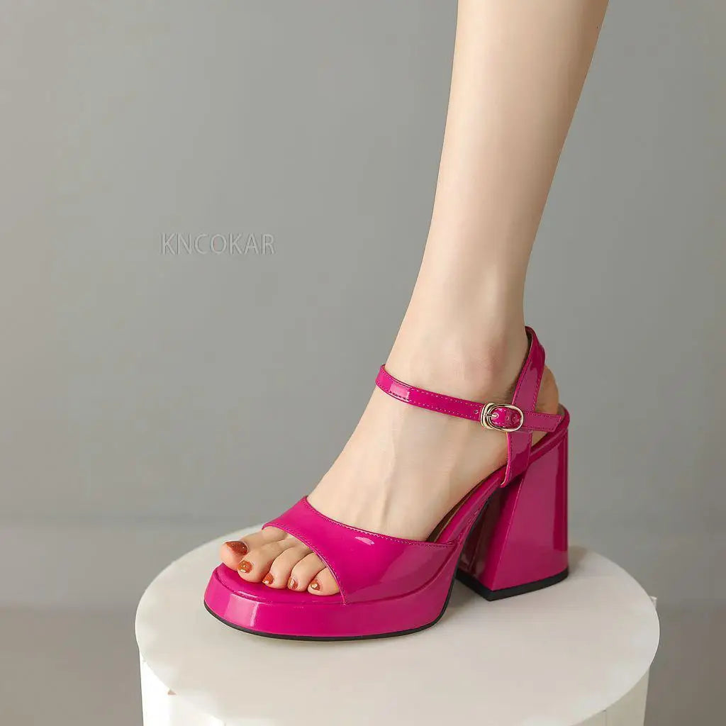 2023 Summer New Shoes Woman Brand Women's Platform Shoes Fashion Comfortable Thick Sole Sandals Square High Heels