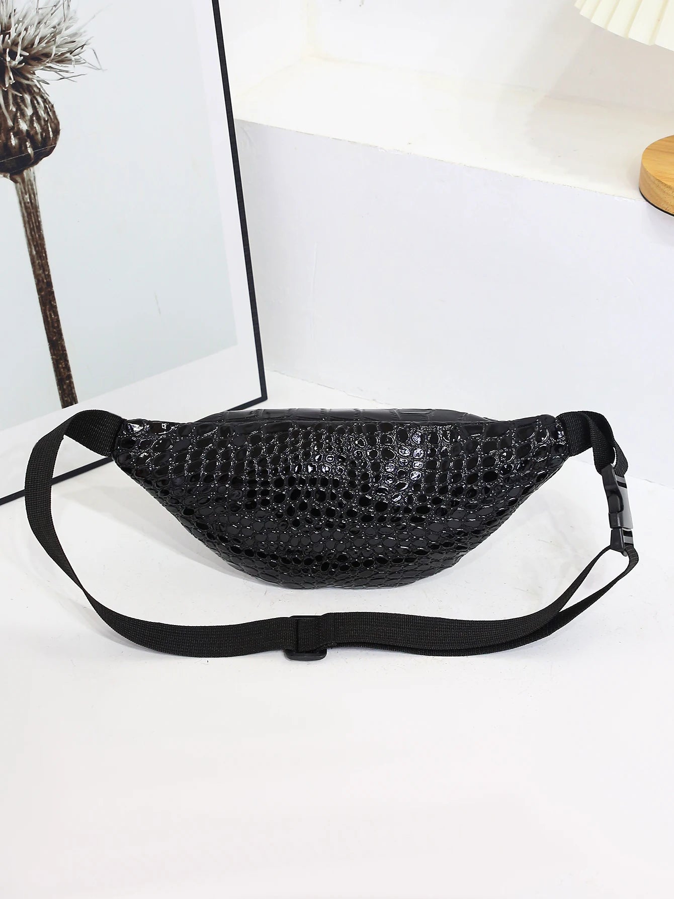 Crocodile Pattern Waist Bag Chest Bag Waterproof Highlight Fanny Pack Shoulder Messenger Bag Outdoor Sports Running Phone Bag
