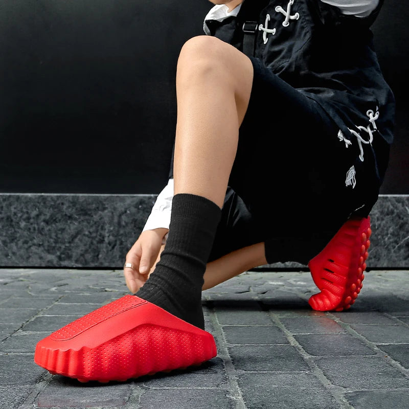 Brand Men Slippers Shoes Fashion Summer Non-Slip Male Sandals Water Shoes Slides A001 2026 Outdoor Mens Beach Shoes Slipper Man