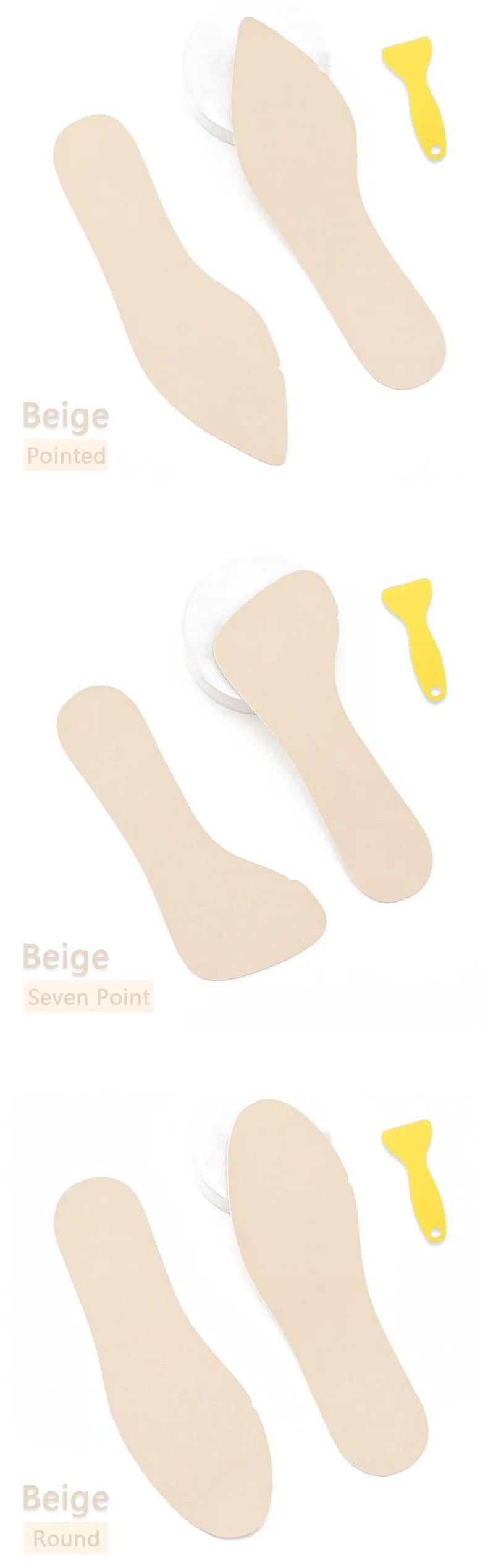 Leather Insole for Shoes Sandals High Heels Half Pads Non-slip Insert Women Ultra-thin Sweat-absorbing Breathable Can Be Pasted