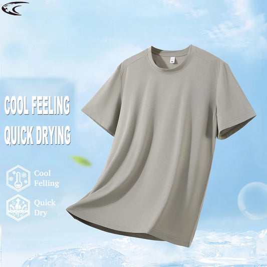 LNGXO Sports T-Shirt Man Trekking Hiking Climbing Running Sports Short Sleeve Tee Stretch Quick Dry T-Shirt Gym Sportswear