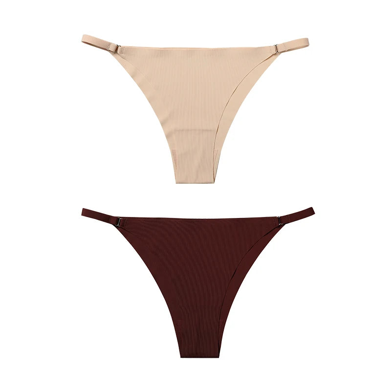 1Pc/2Pcs/4Pcs/7Pcs/Set Hot Sale Women's Panty Thin Belt Sexy Cotton Crotch Briefs Comfortable Breathable Seamless Panties