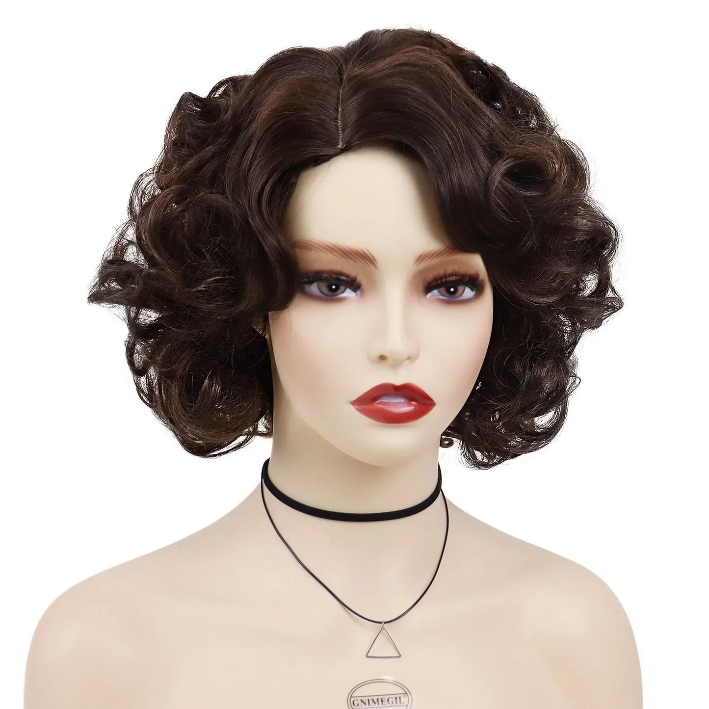 GNIMEGIL Synthetic Cosplay Wig Short Curly Hair Platinum Blonde Wigs for White Women Fluffy Curls Flip 60s Gatsby Hairstyle Wigs