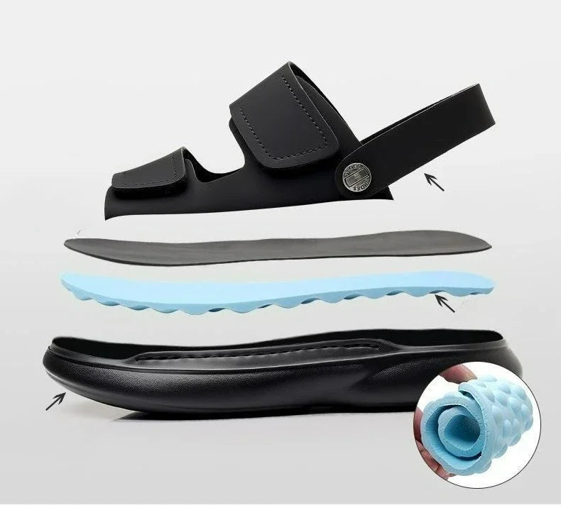 2026 New Men Sandals Casual Breathable Soft Sole Non-Slip Outdoor Fashion Beach Shoes Travel Slippers