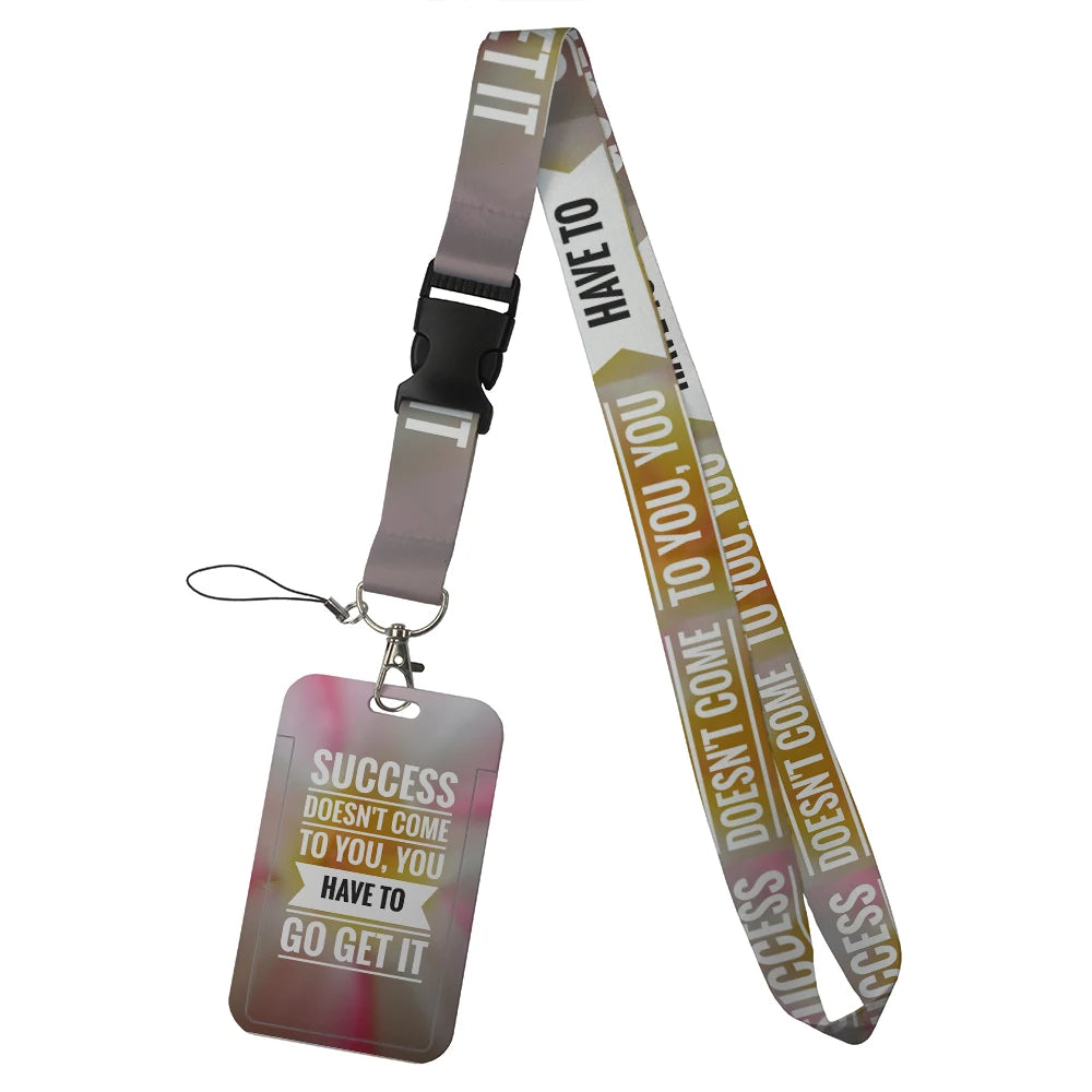 quotation card holder Lovely hanging rope  ID pass hang accessories holder lanyard Student  Bus passr protective Case