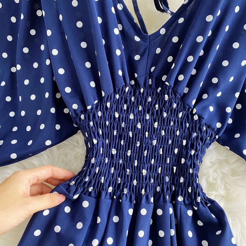 V Neck Sexy Dolman Sleeves Waist Slim Floral Print Jumpsuit Women Wide Leg Trousers Jumpsuit