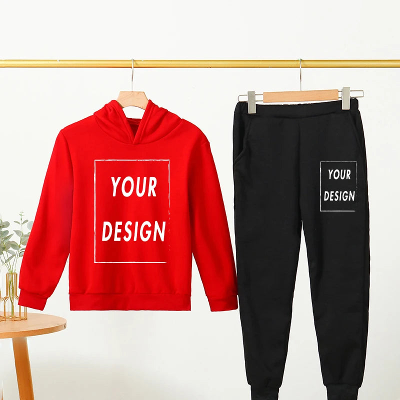 Kids Fashion 2pcs Pullover Hoodie+Pants Suits 1-8Y Years Boys Girls Casual Long Sleeve Sportswear Tracksuits Children Clothes