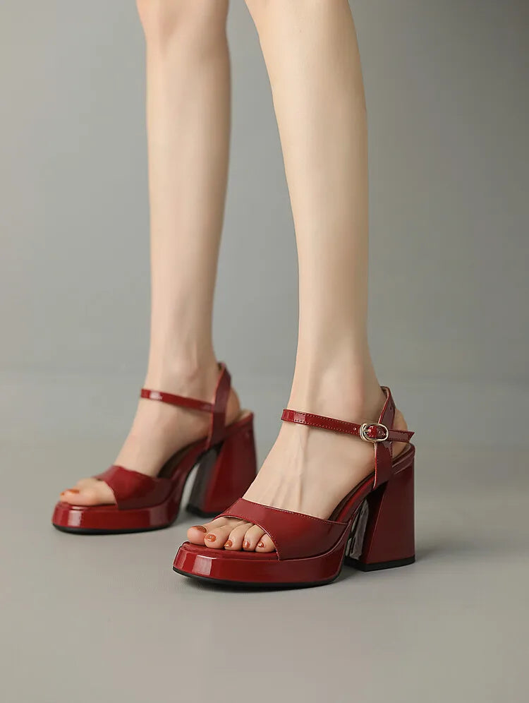 2023 Summer New Shoes Woman Brand Women's Platform Shoes Fashion Comfortable Thick Sole Sandals Square High Heels