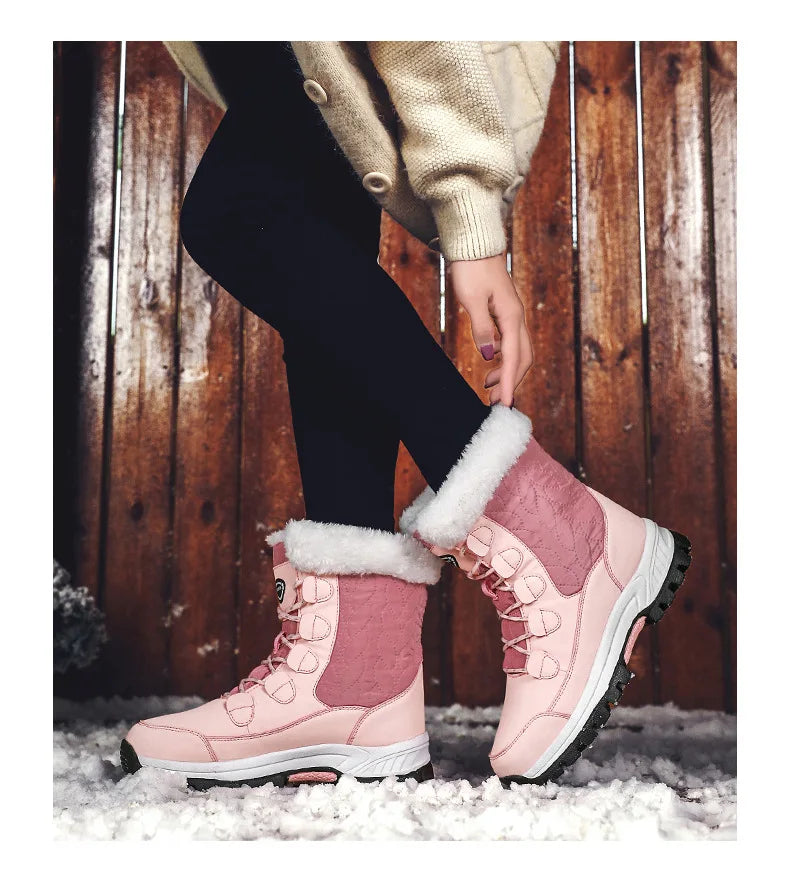 Winter New Women's Boots Plush Warm Women's Snow Boots Outdoor Non-slip Sneakers High Quality Waterproof Women Boots Botas Mujer