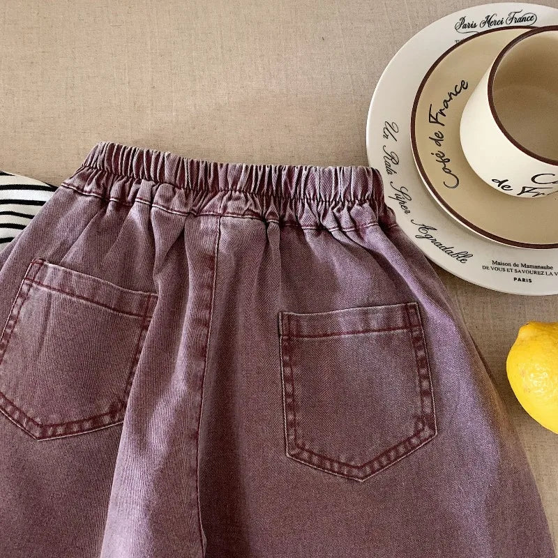 Children Casual Pants 2025 Autumn Denim Pants for Kids New Korean Version Boys Girls Loose Trousers Toddler Jeans Baby Joggers