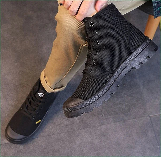 Male Shoes Hiking Outdoor Rubber Men's Boots Lace Up Original Deals Vintage In Promotion Y2k Offers Trendy 2025 Footwear New