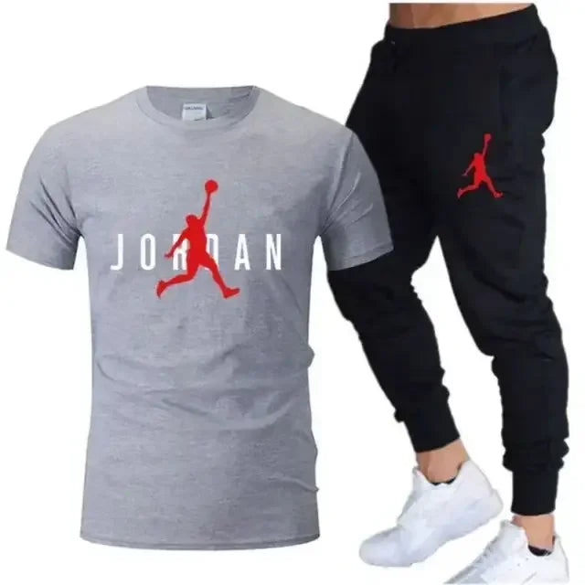 2025 New Summer Popular Men's Set, Men's Sports Set, Printed Leisure Fashion Short Sleeve Set, Men's Jogging Set