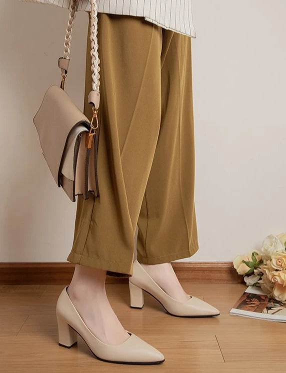 New High Heel Shoes Pointed Shallow Mouth Thin Heel Platform High Heels Fashion Elegant Patent Leather Women Shoes
