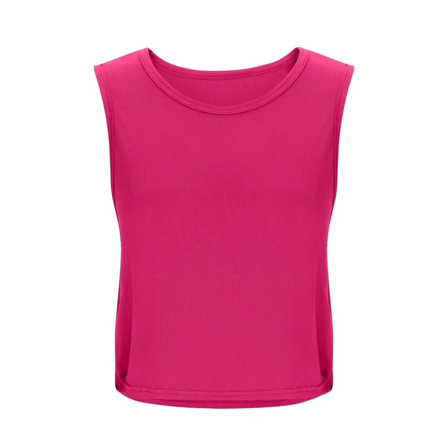 Women Sleeveless Yoga Top Breathable Gym Vest Tank Crop Top Running Tee