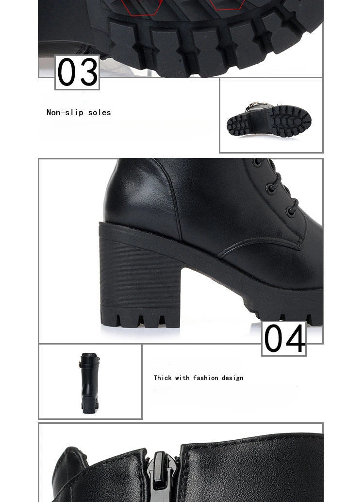 Luxury Women's Boots Winter Warm Women Snow Boots Fashion High Quality High Heels Comfort Platform Women Short Boots Botas Mujer