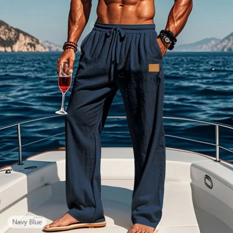 Summer Pants for Men Mens Linen Pants Mens Summer Elastic Waist Elastic Waist Pants Summer Pants Men Pants Men 2025 Mens Summer