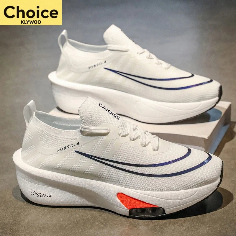 Running Shoes Carbon Board Speciality Marathon Men Sports Breathable Lightweight Women's Comfortable Athletic Nonskid Sneakers