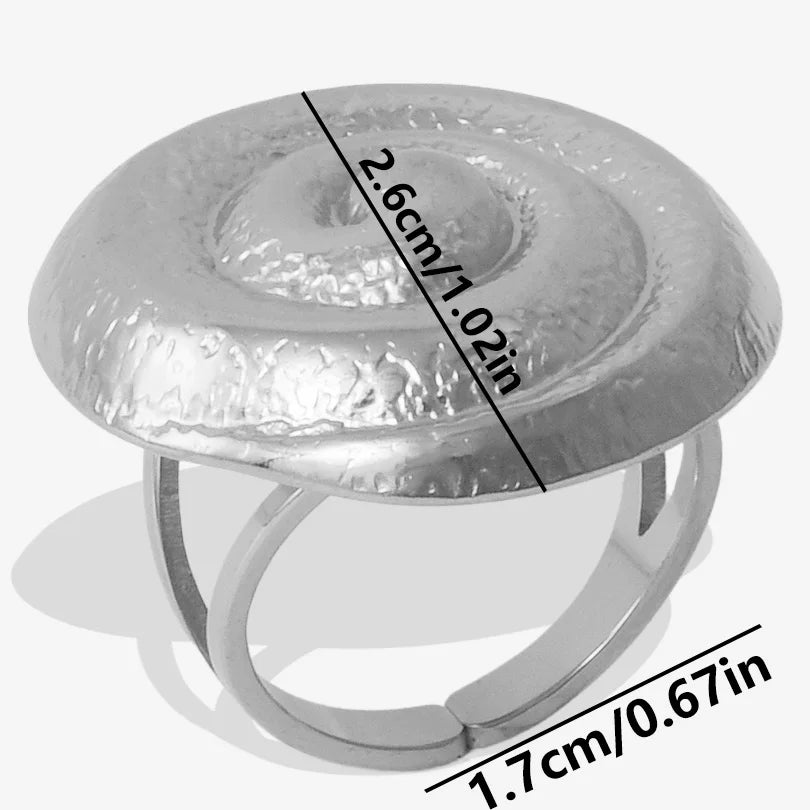 Fashion 5pcs/lot Marine Jewelry Sea Animals Conch Starfish Shell Rings Stainless Steel Rings Jellyfish Scallop Oceans Women Gift