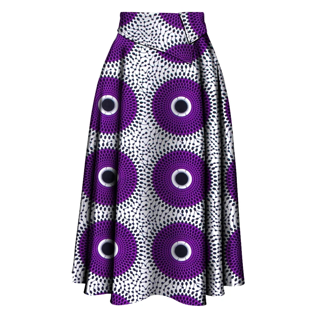 African Skirt for Women New Trendy Ankara High Waist  Ankara Print Long Skirt for Ladies Party Clothing Wy10278